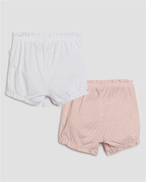 Riachuelo Kit short bebê 2 peças elástico e lacinhos multicor