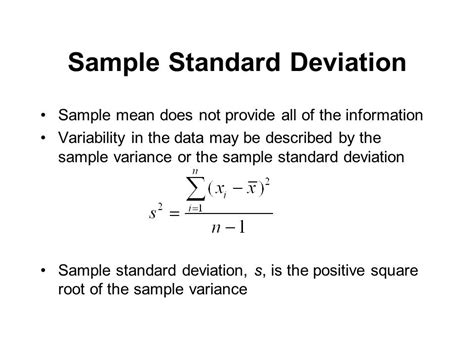 Sample Standard Deviation