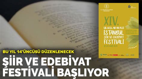 Uluslararası İstanbul Şiir ve Edebiyat Festivali 21 Kasım da başlıyor