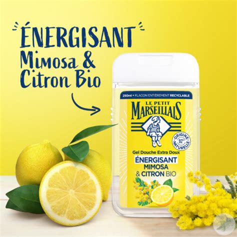 Le Petit Marseillais Gel Douche Extra Doux Nergisant Mimosa Et Citron