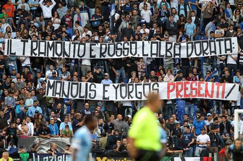 Curva Nord Della Lazio Striscione Per I Morti Di Alba Dorata Il