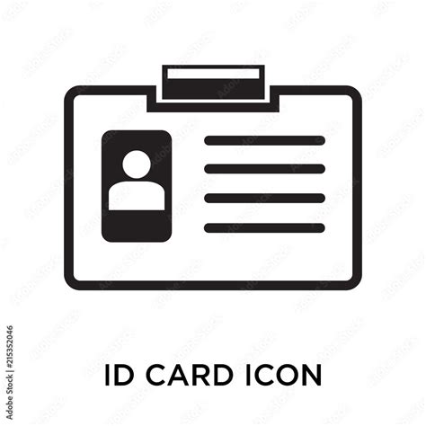 Id Card Icon Vector Sign And Symbol Isolated On White Background Id