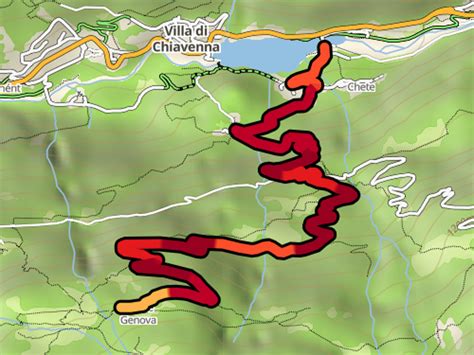 Monte Voga Vanuit Villa Di Chiavenna Profiel Van De Beklimming