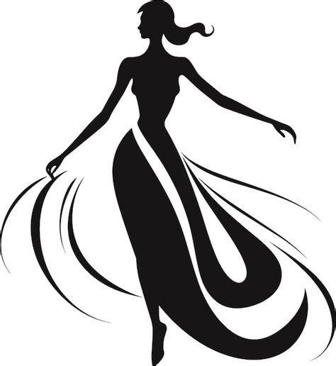 Premium Vector | Poised modern dance silhouette with elegance