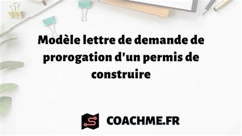 Mod Le Lettre De Demande De Prorogation D Un Permis De Construire