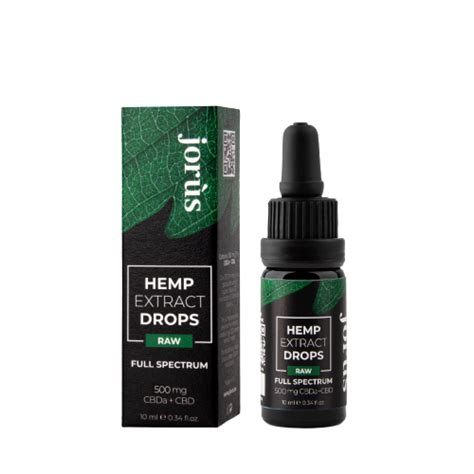 CBDa CBD 5 500 mg Kanapių aliejus Pilno spektro RAW 10 ml Jorùs