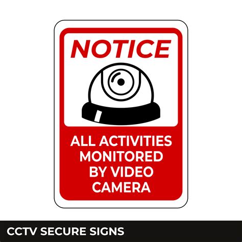 Cctv Alarm Monitored And Hour Video Camera Surveillance Sign In