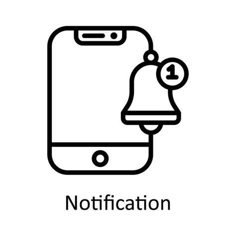 Notificaci N Vector Contorno Icono Dise O Ilustraci N Hora