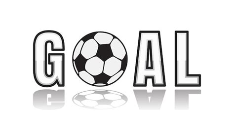 Premium Vector Creative Text Effect Goal Soccer