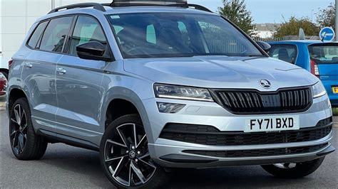 FY71BXD Skoda Karoq 1 5TSI SportLine DSG Brilliant Silver Metallic