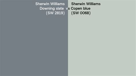 Sherwin Williams Downing Slate Vs Copen Blue Side By Side Comparison