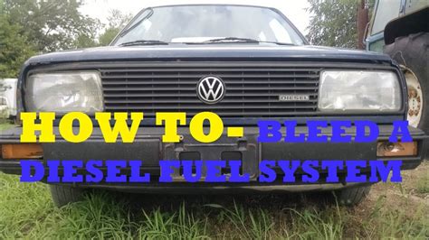 How To Bleed A Diesel Fuel System Youtube