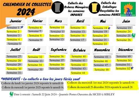 Calendrier De Collectes