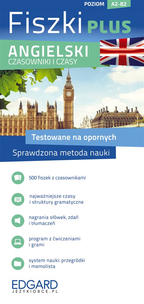 Fiszki Plus Angielski Czasowniki I Czasy Poziom A B Taniaksiazka Pl