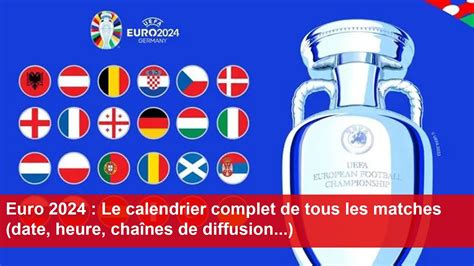 Euro 2024 Le Calendrier Complet De Tous Les Matches Date Heure