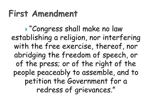 Ppt The First Amendment Powerpoint Presentation Free Download Id