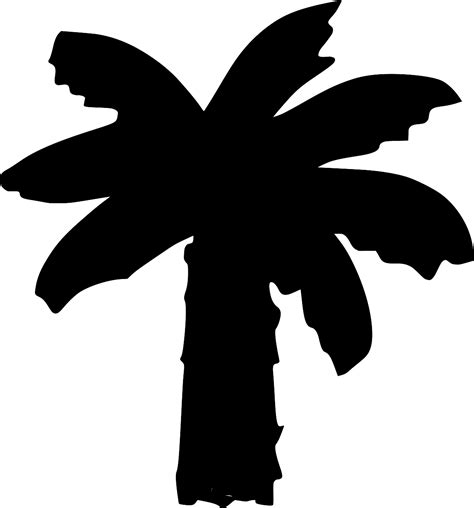 SVG paume des arbres plage silhouettes Image et icône SVG gratuite