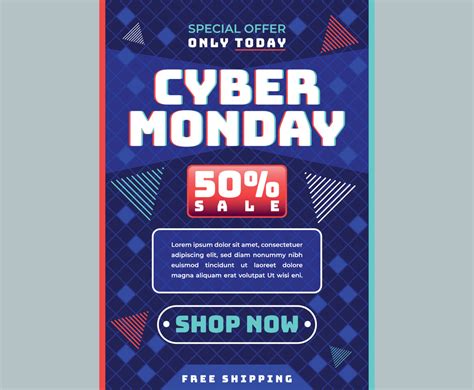 Cyber Monday Poster Template Freevectors