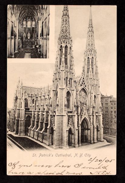 New York St Patrick S Cathedral Catholic Carte Postale Ancienne