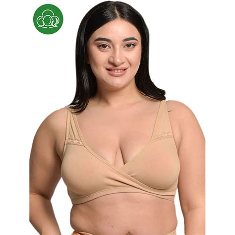 Buy Inner Sense Plus Size Nude Organic Cotton Bamboo Non Padded Sleeping Bra Online