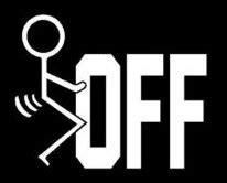 FUCK OFF Stick Man Decal Sticker ANYStickerUWant