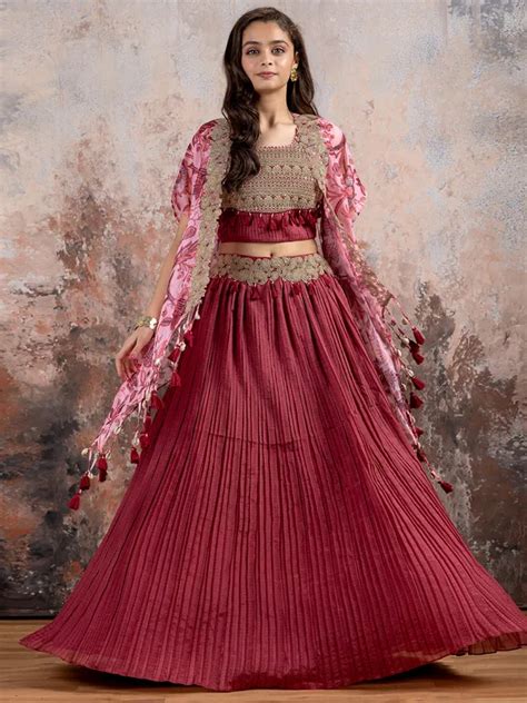 Latest Maroon Georgette Girls Lehenga Choli G3 GCS2890 United States