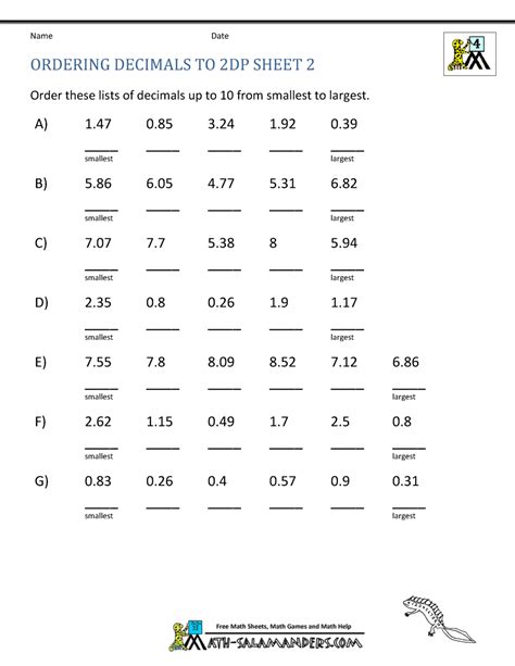 Worksheets For Decimals Printable Word Searches