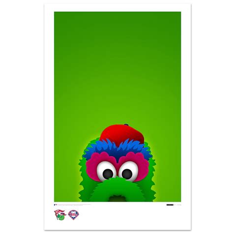 Philadelphia Phillies Phillie Phanatic 11 X 17 Minimalist Mascot Art