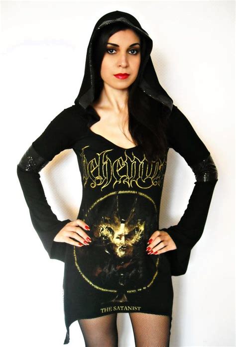 Behemoth Shirt Hoodie Hooded Tunic Top Black Metal Clothing Alternative