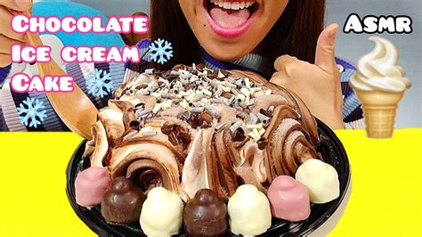 Asmr Chocolate Ice Cream Cake 초콜릿 아이스크림 케이크 चॉकलेट आइसक्रीम केक Eating