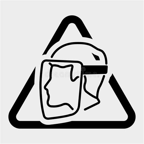 Symbol Face Shield Must Be Worn Sign Isolate On White Backgroundvector