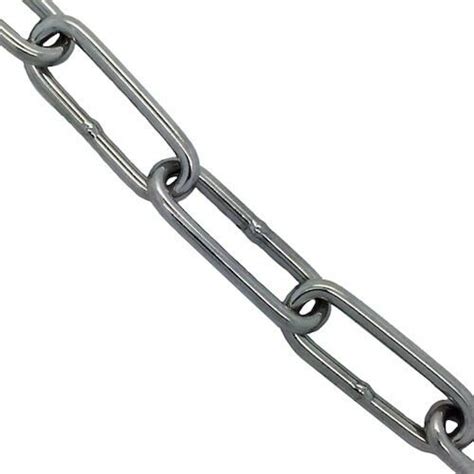 16mm Long Link Chain A4 Stainless Steel Din 763