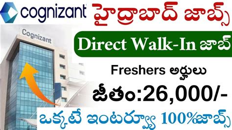 Cognizant Company Job Recruitment In Hyderabad 2024 Hydrabad Walk In Interviews 2024 Youtube