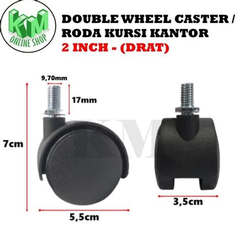 Jual Best Produk Roda Caster Kursi Kantor Roda Kastor Kursi Rak Inch