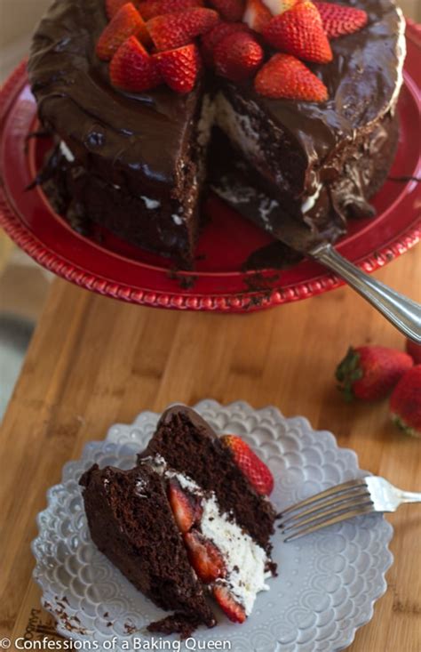 Strawberries And Cream Chocolate Cake Confessions Of A Baking Queen