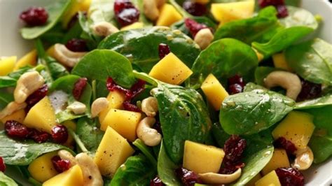 Receta De Ensalada De Espinacas Con Mango