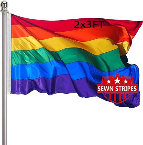 Us Flag Factory 3x5 Ft Rainbow Flag Sewn Stripes Outdoor