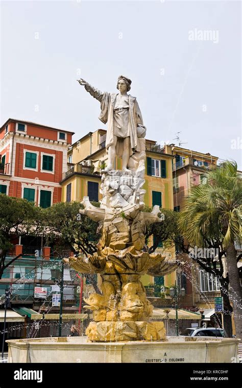 Statue of Cristoforo Colombo, Santa Margherita Ligure, Liguria, Italy Stock Photo - Alamy