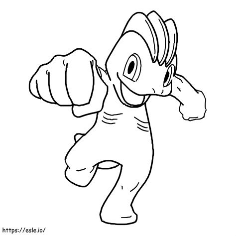 Pokemon Machop Coloring Page