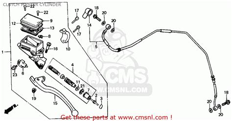 Honda Vt700c Shadow 1986 G Usa California Clutch Master Cylinder