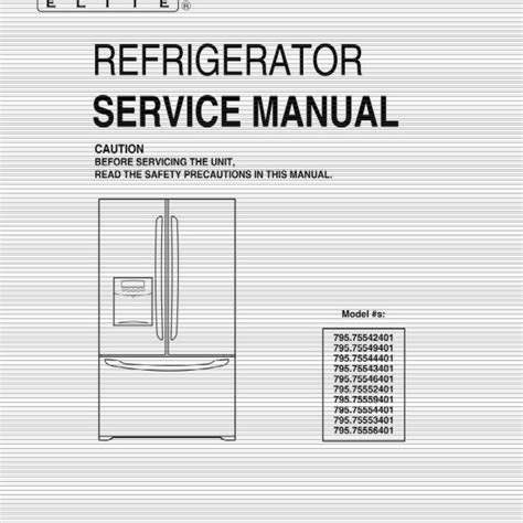 Kenmore Refrigerator Service Manual