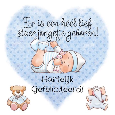 Leuke Felicitatiekaart Met Jongetje Op Hart Kaartje2go Baby