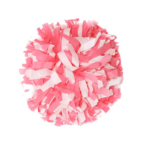 Plastic White and Plastic Light Pink 6" Pom - I Love Cheer®