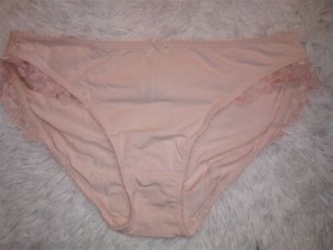 NWT Victoria S Secret Stretch Cotton Lace Trim Bikini Panty XLarge 352