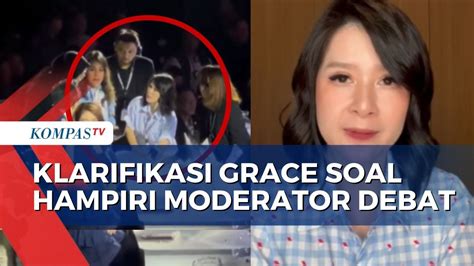 Grace Natalie Ungkap Alasan Datangi Moderator Saat Jeda Debat Capres