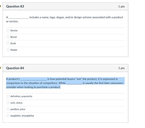 Solved Question 81 1 Pts Is Defined As Identifying The Chegg