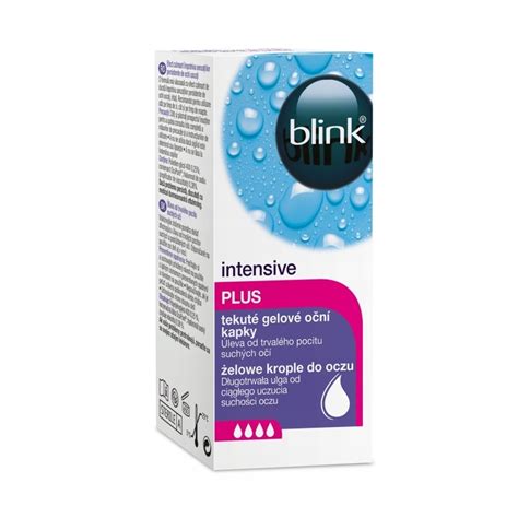 Krople do oczu żelowe nawilżające Blink Intensive Plus 10 ml Zdrowie