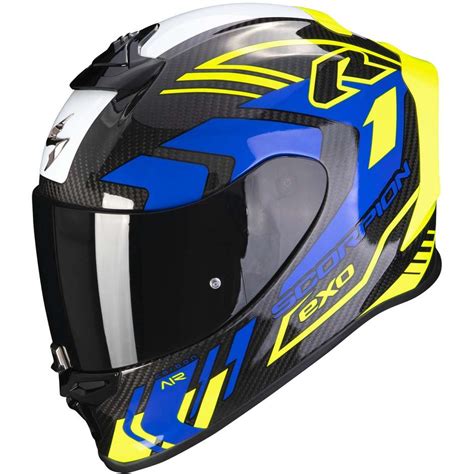 Casco Moto Integrale Scorpion EXO R1 EVO CARBON AIR SUPRA Nero Neon