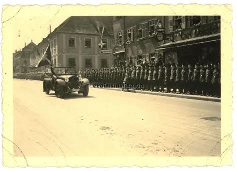 Orig Foto Lw Fahnentr Ger K Belwagen Pkw B Parade In Kornwestheim B