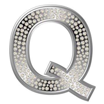 Diamond Character Q Brillant Brillant Alphabetic Shiny Png